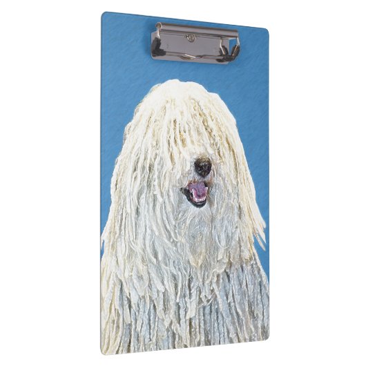 Puli-Malerei - Niedliche Original Hunde-Kunst Klemmbrett (Rechts)