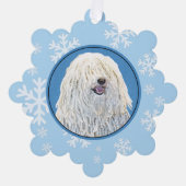 Puli-Malerei - Niedliche Original Hunde-Kunst Ornament Karte (Vorderseite)