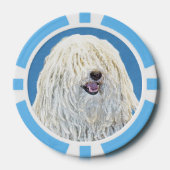 Puli-Malerei - Niedliche Original Hunde-Kunst Pokerchips (Vorderseite)
