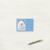 Puli-Malerei - Niedliche Original Hunde-Kunst Post-it Klebezettel (Auf Schreibtisch)