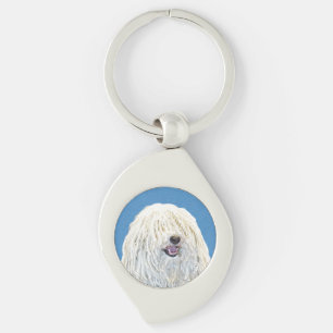 Puli-Malerei - Niedliche Original Hunde-Kunst Schlüsselanhänger