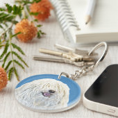 Puli-Malerei - Niedliche Original Hunde-Kunst Schlüsselanhänger (Vorderseite rechts)