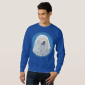 Puli-Malerei - Niedliche Original Hunde-Kunst Sweatshirt (Vorne ganz)