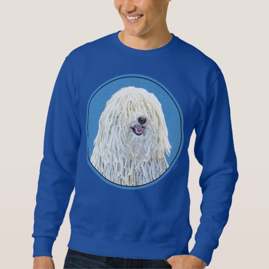Puli-Malerei - Niedliche Original Hunde-Kunst Sweatshirt (Vorderseite)