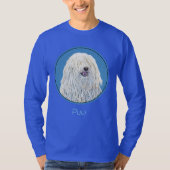 Puli-Malerei - Niedliche Original Hunde-Kunst T-Shirt (Vorderseite)