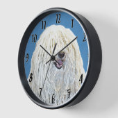 Puli-Malerei - Niedliche Original Hunde-Kunst Uhr (Winkel)