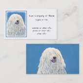 Puli-Malerei - Niedliche Original Hunde-Kunst Visitenkarte (Vorne/Hinten)