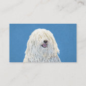 Puli-Malerei - Niedliche Original Hunde-Kunst Visitenkarte (Rückseite)
