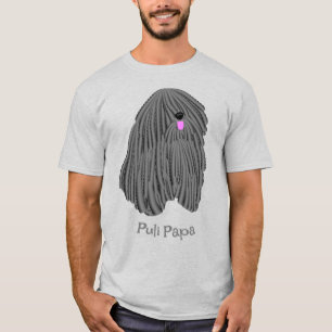 Puli Papa Niedlich Puli Dog Cartoon T-Shirt