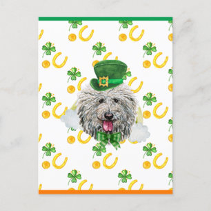 Puli Shamrock St. Patricks Tag Feiertagspostkarte
