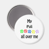 Puli Walks Design Magnet (Vorderseite/Rückseite)