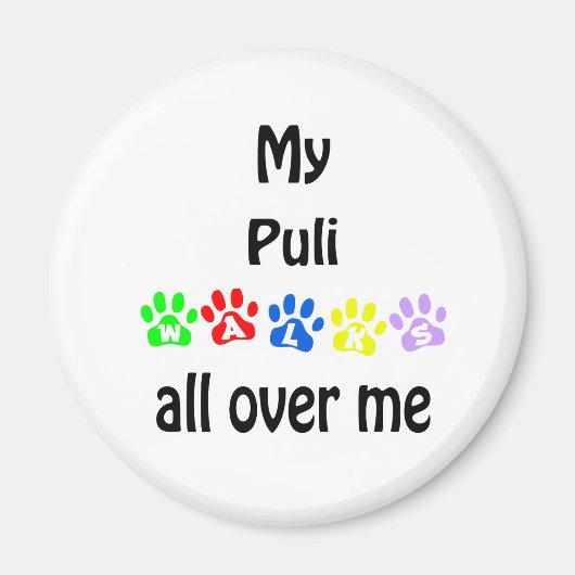Puli Walks Design Magnet (Vorne)