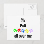 Puli Walks Design Postkarte (Vorne/Hinten)