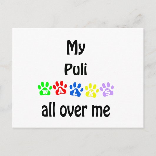 Puli Walks Design Postkarte (Vorderseite)