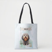 Puli Watercolor Personalized Dog Tasche (Vorderseite)