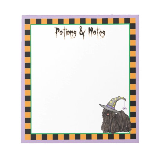 Puli Witch Notepad Notizblock (Vorderseite)