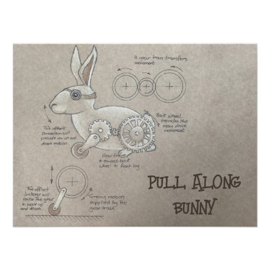 Pull Along Bunny Poster (Vorderseite)