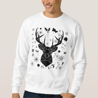 Pull de Noël fantaisie motifs tête de cerf- Homme Sweatshirt