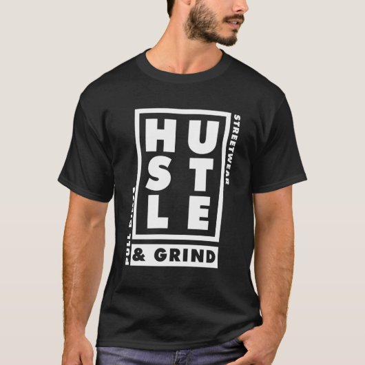 Pull Dimes Hustle amp Zurrffüßer HipHop Merch Text T-Shirt (Vorderseite)