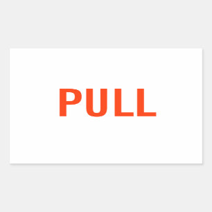 Pull-Sticker Rechteckiger Aufkleber