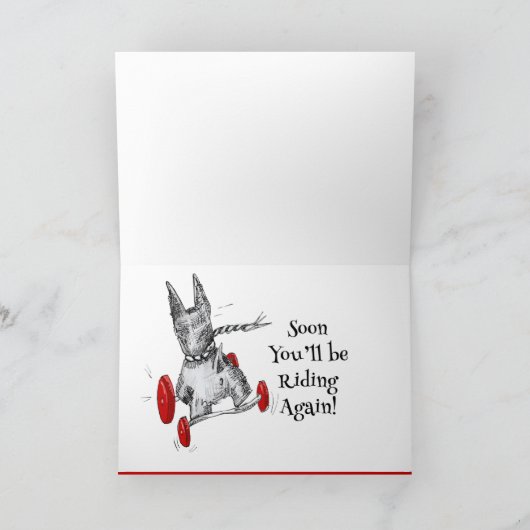 Pull Toy Scottish Terrier Get Well Card Karte (Innenseite)