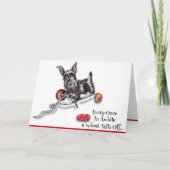 Pull Toy Scottish Terrier Get Well Card Karte (Vorderseite)