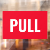 "PULL"-Türsignierung, rot/weiß oder Ihre Nachricht Fensteraufkleber (Blatt 2)