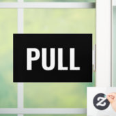 "PULL"-Türsignierung, Schwarz/Weiß, DIY-Fenster Fensteraufkleber (Zuhause)