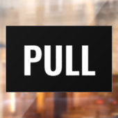 "PULL"-Türsignierung, Schwarz/Weiß, DIY-Fenster Fensteraufkleber (Blatt 2)