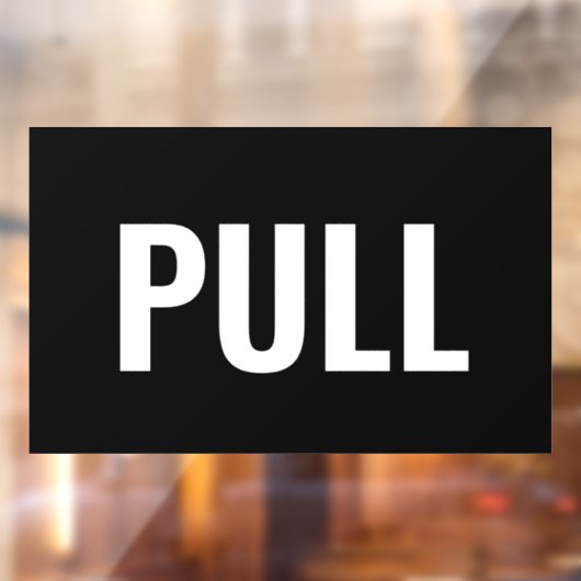 "PULL"-Türsignierung, Schwarz/Weiß, DIY-Fenster Fensteraufkleber (Blatt 2)