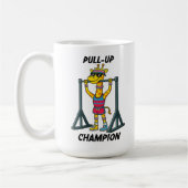 Pull-Up Champion – Funny Giraffe Workout Design Kaffeetasse (Links)