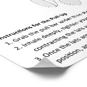 Pull-Up - Übung - Diagramm der Muskelanatomie Poster (Ecke)