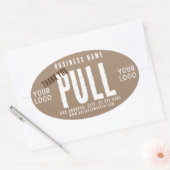 Pull Vielen Dank Rustic Charm Kraft Papier Busines Ovaler Aufkleber (Umschlag)