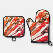 Pulled Bubble Fun / 1974 / Ofenhandschuh & Topflappen-Set (Vorderseite)