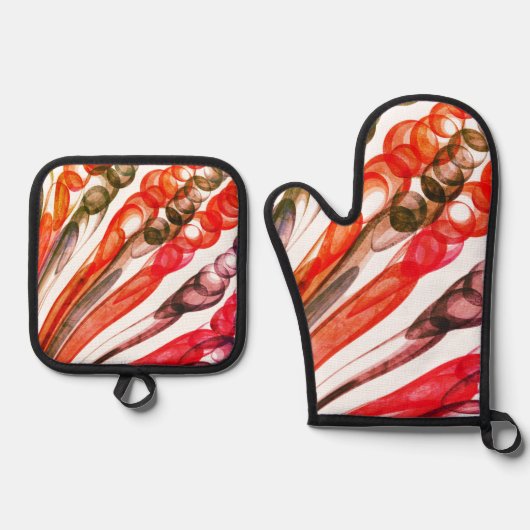 Pulled Bubble Fun / 1974 / Ofenhandschuh & Topflappen-Set (Vorderseite)