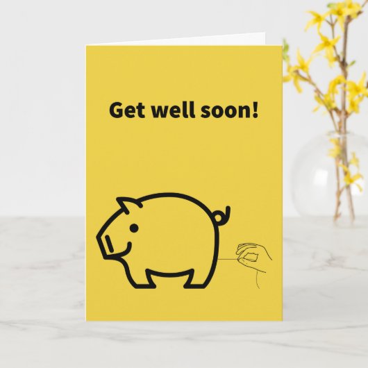 Pulled Ham String - Wohlfühlen Karte (Gelbe Blume)