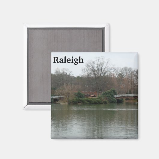 Pullen Park Raleigh Foto Magnet Lake NC (Vorderseite/Rückseite)