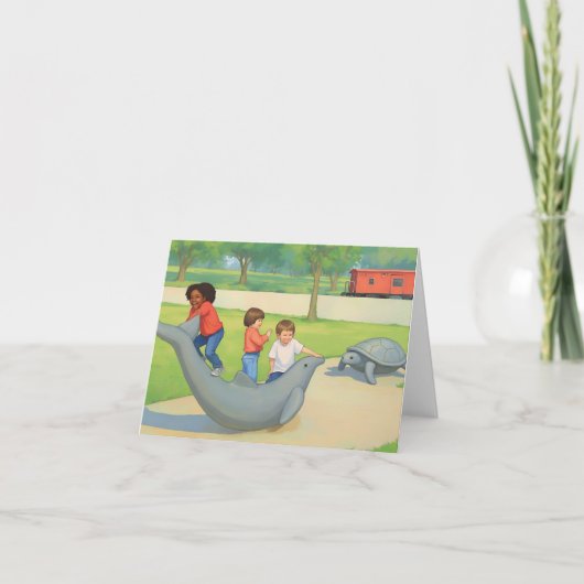 Pullen Park Raleigh NC Illustration Karte (Vorderseite)