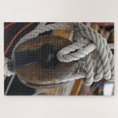 pulley wood, houten katrol puzzle (Horizontal)