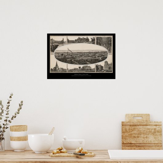 Pullman, Chicago (um 1880) Poster (Küche)