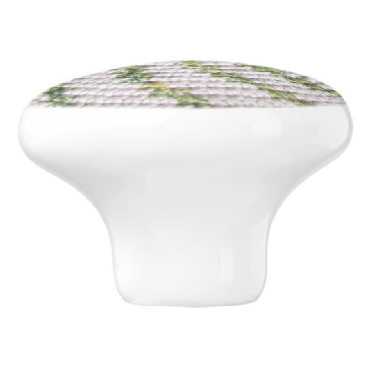 Pullman - Grüne Spirale auf Weiß Keramikknauf (Seitenansicht)