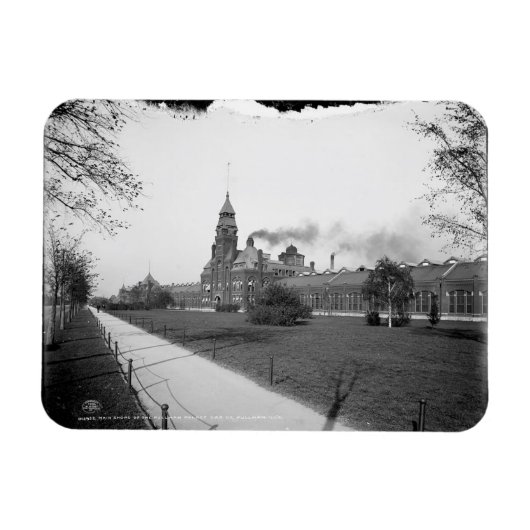 Pullman Palace Car Co., Pullman, Illinois c1900 Magnet (Horizontal)