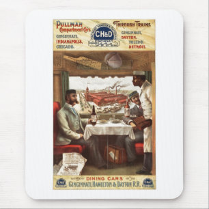 Pullman-Speisewagen im Zug 1894 Mousepad