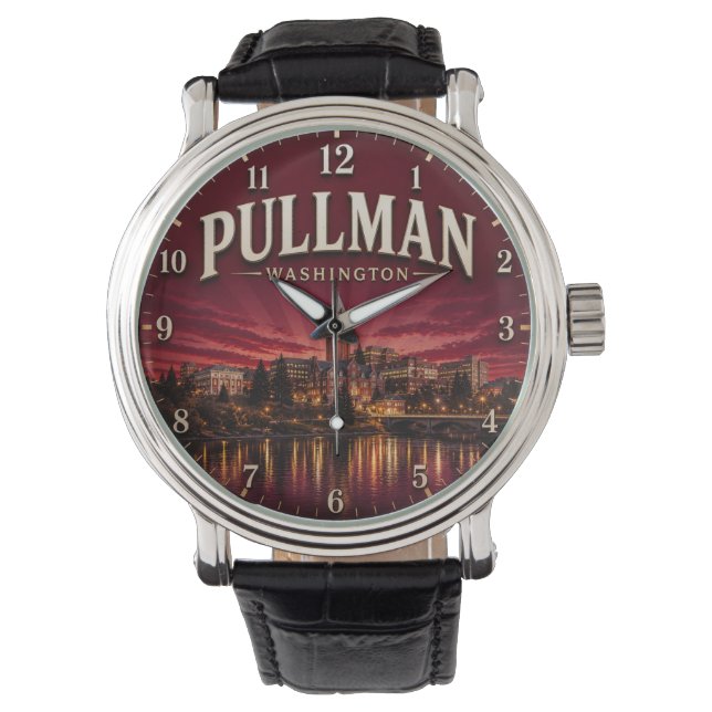 Pullman Washington College Town  Armbanduhr (Vorderseite)