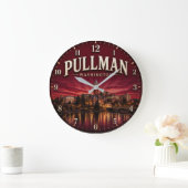 Pullman Washington College Town Große Wanduhr (Zuhause)