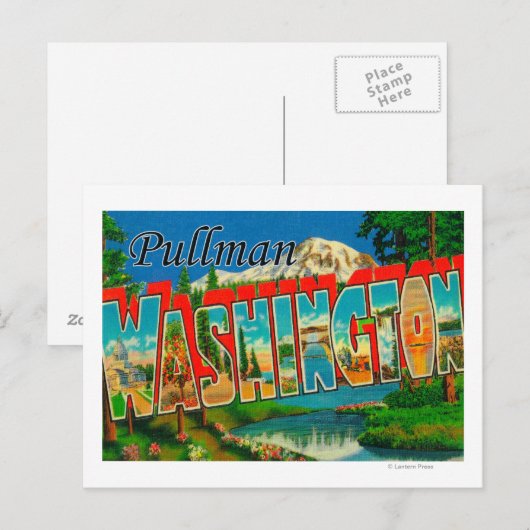 Pullman, Washington - Große Briefszenen Postkarte (Vorne/Hinten)