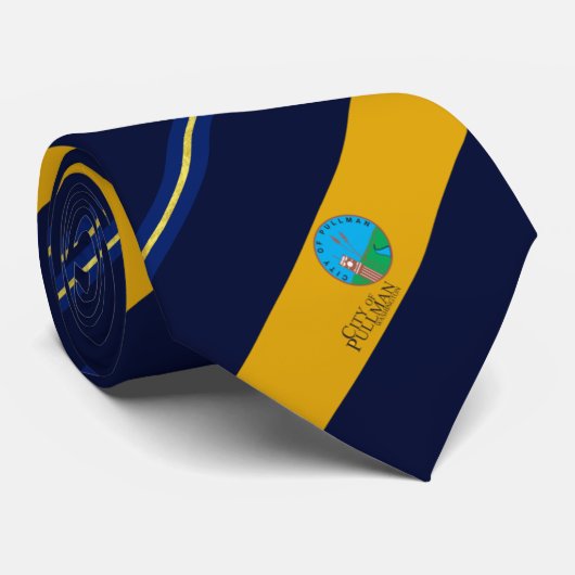 Pullman (Washington) Stadtflagge Neck Tie Krawatte (Gerollt)