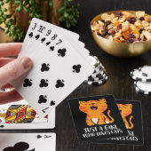 Pullover für Mädchen, die Katzen lieben Spielkarten (In Situ)