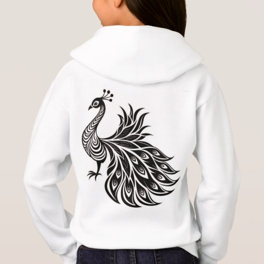 Pullover Hoodie von Girls' Peacock - Lebhafter Sti (Rückseite)