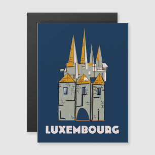 Pullover-Magnet im Retrostil Luxemburgs Magnetkarte